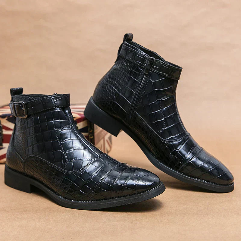 Dylan – Botines de Cuero Sintético con Elegancia Contemporánea