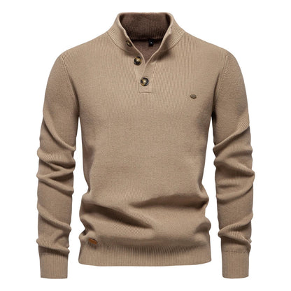 Suéter elegante para hombres con diseño de botones