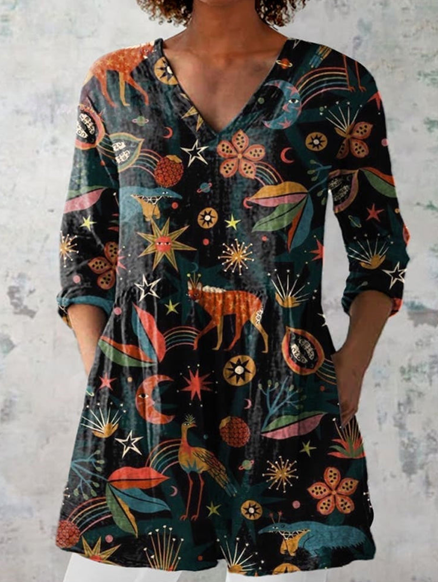 Adeline | Blusa Larga con Cuello en V
