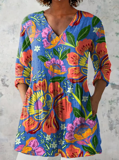Blythe | Blusa Larga con Cuello en V