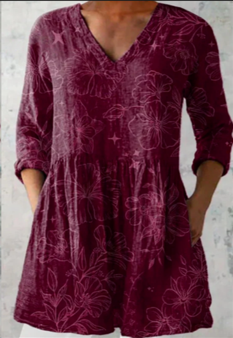 Florence | Blusa Larga con Cuello en V