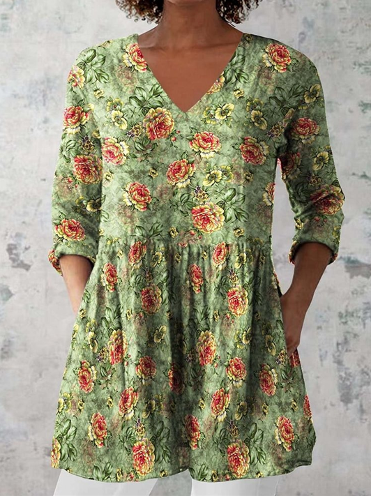 Sara | Blusa Larga con Cuello en V