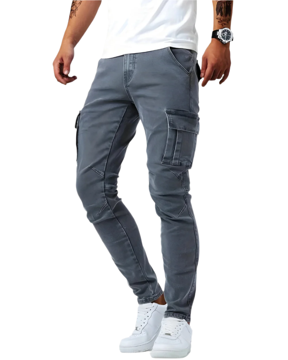 Martino™ | Pantalones cargo elasticizados Marino