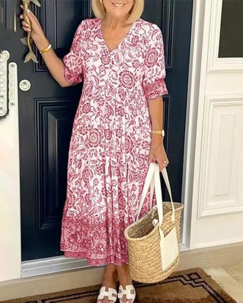 Arias Vestido Bohemio con Escote en V