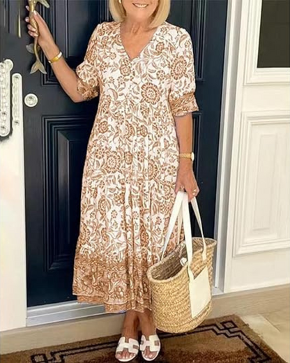 Arias Vestido Bohemio con Escote en V