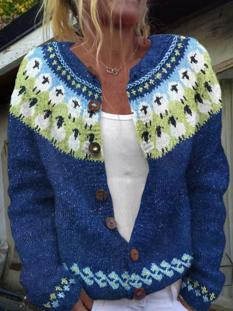 Chaqueta de Punto Vintage Islandesa Kaylyn