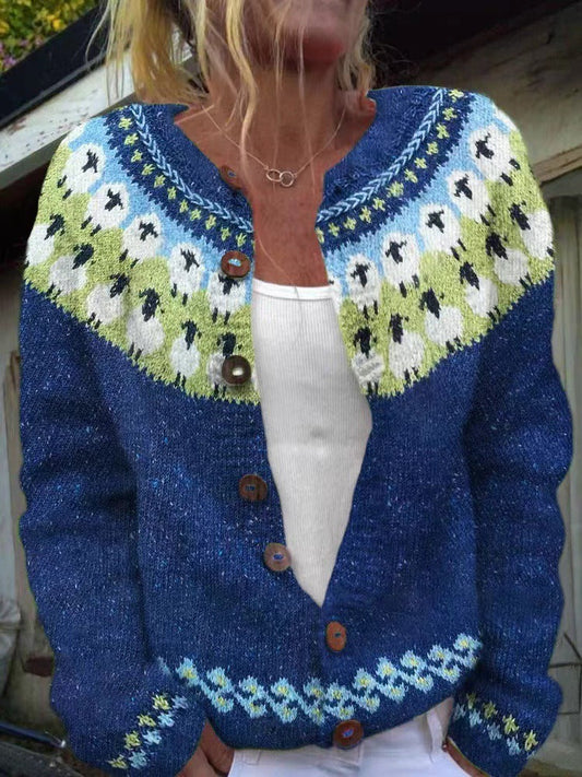 Chaqueta de Punto Vintage Islandesa Kaylyn