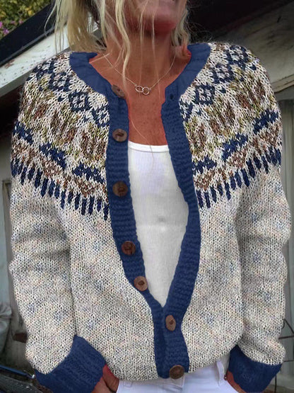 Chaqueta de Punto Vintage Islandesa Franziska