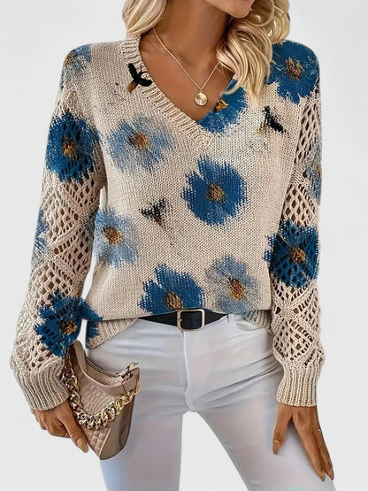 Cárdigan Elegante con Estampado Floral
