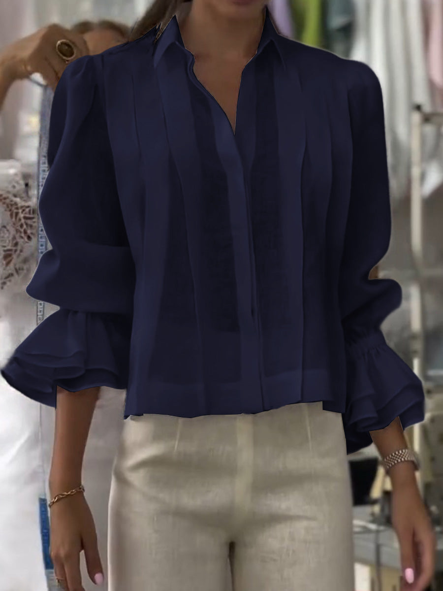 Verena – Blusa de solapa Lumière