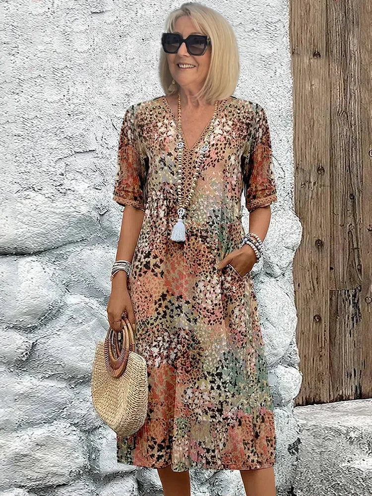 Espera Vestido Midi Vibrante