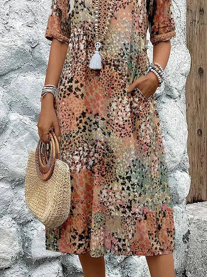 Espera Vestido Midi Vibrante
