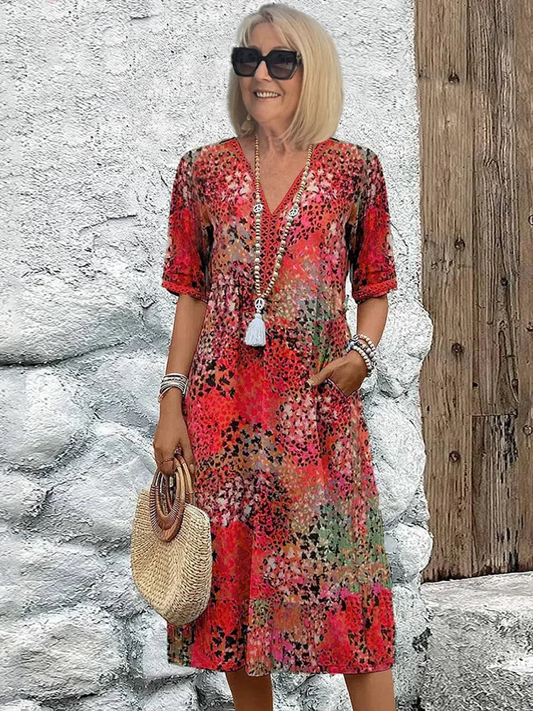Espera Vestido Midi Vibrante