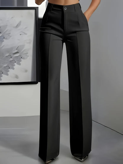Pantalones de mujer de talle alto y cintura elástica