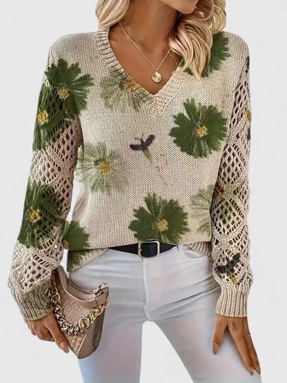 Cárdigan Elegante con Estampado Floral