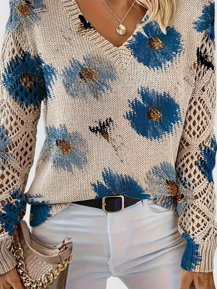 Cárdigan Elegante con Estampado Floral