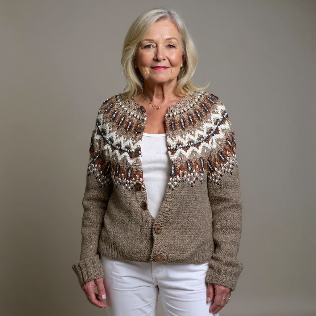 Chaqueta de punto vintage islandesa Audrina