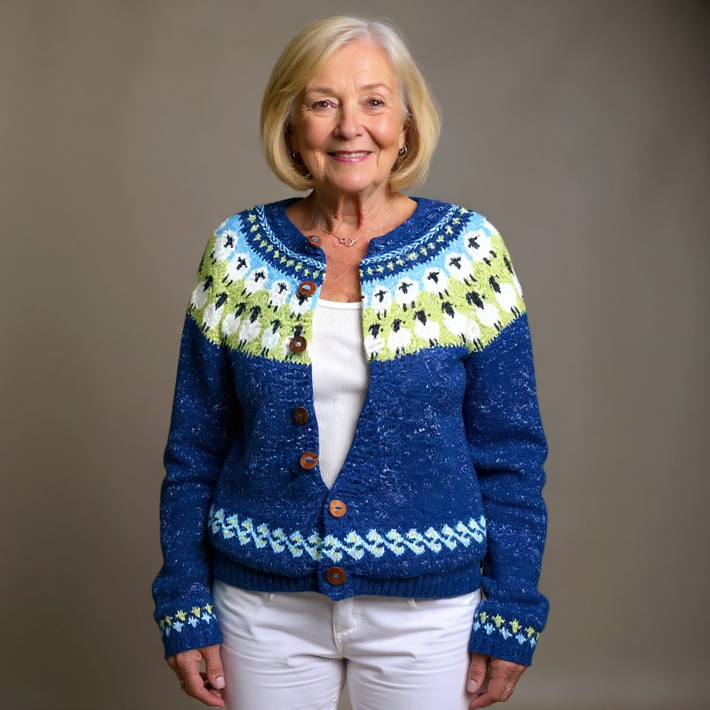 Chaqueta de Punto Vintage Islandesa Kaylyn
