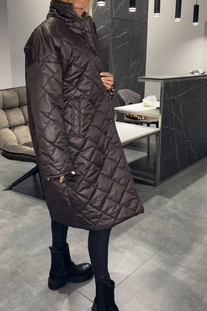 Anaïs – Abrigo acolchado con forro de leopardo