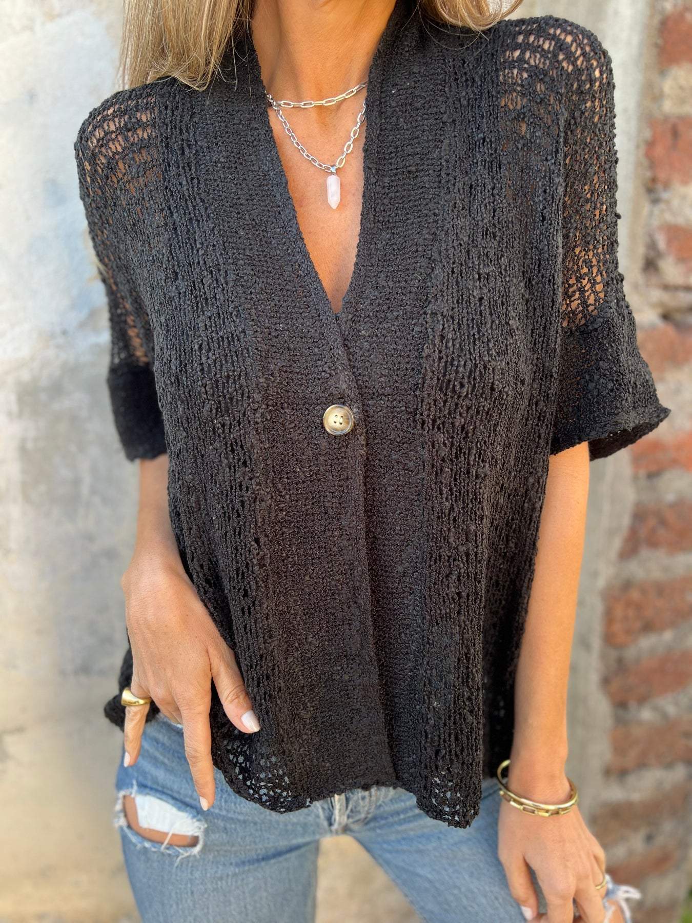 Ivonie  Elegante Top Texturizado