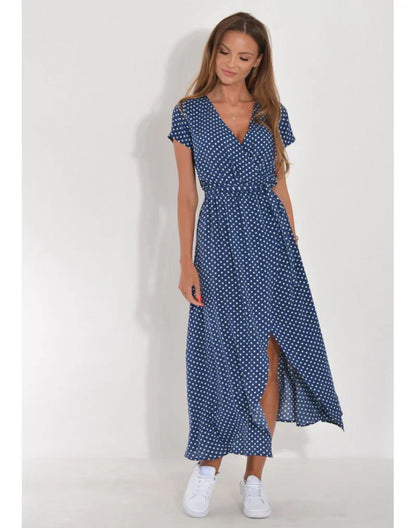 EVA | Vestido Elegante con Escote en V y Cubrimiento de Abdomen