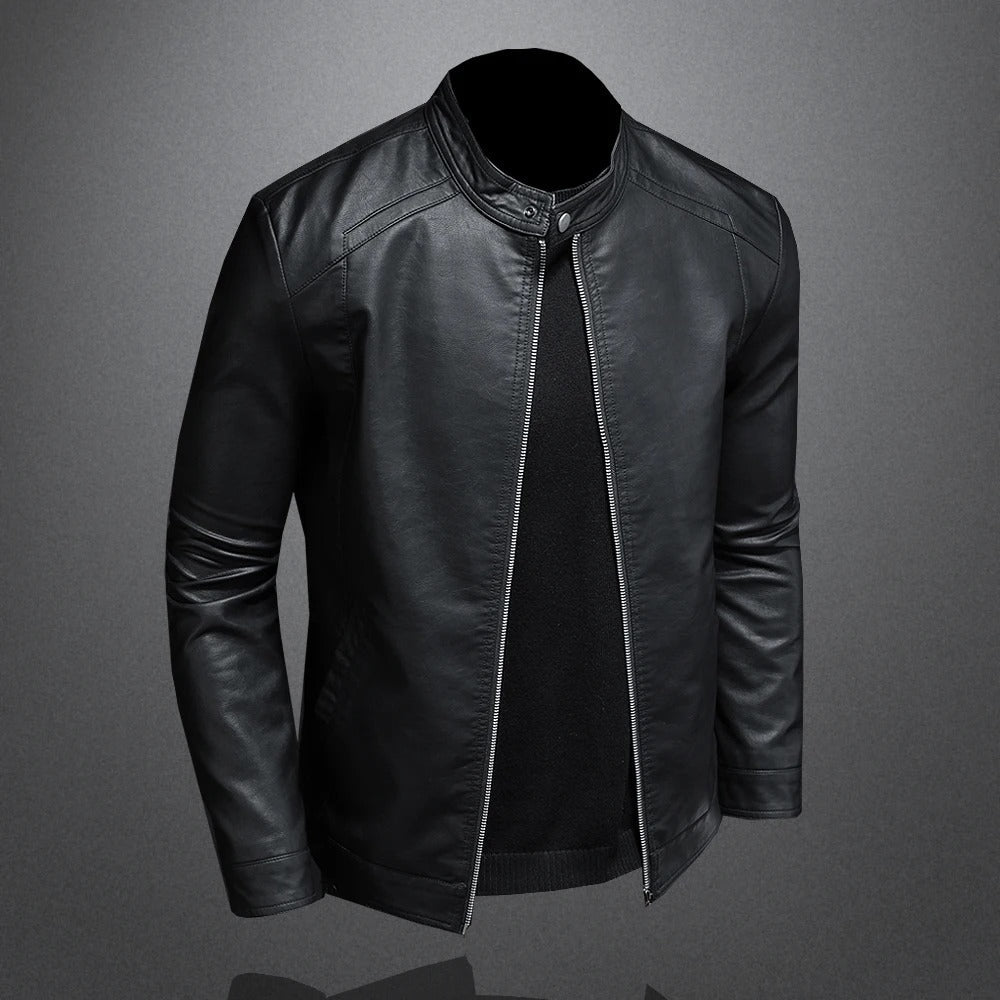 Sergio – Chaqueta de cuero clásica y atemporal