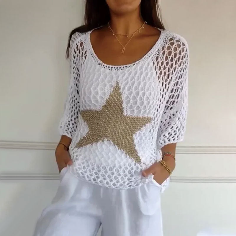 Zabrina Top de Punto Estrellado