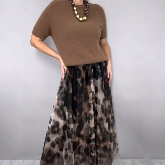 Valentina – Conjunto de Dos Piezas con Estampado Leopardo