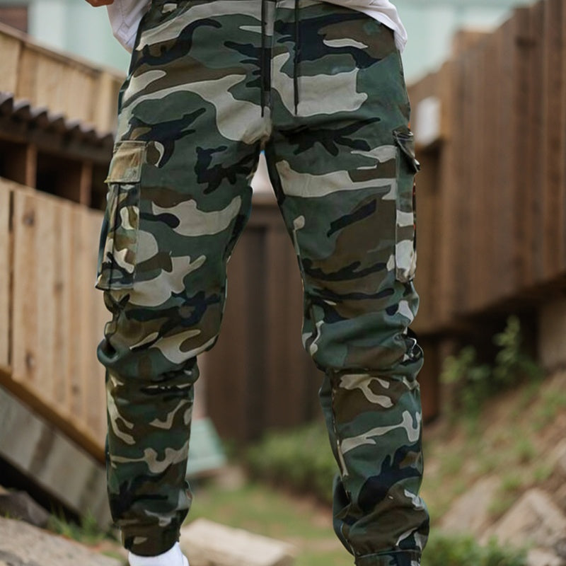 Pantalones de trabajo tácticos resistentes – Mezcla de nylon y algodón, muchos bolsillos funcionales y perfectos para trabajos al aire libre